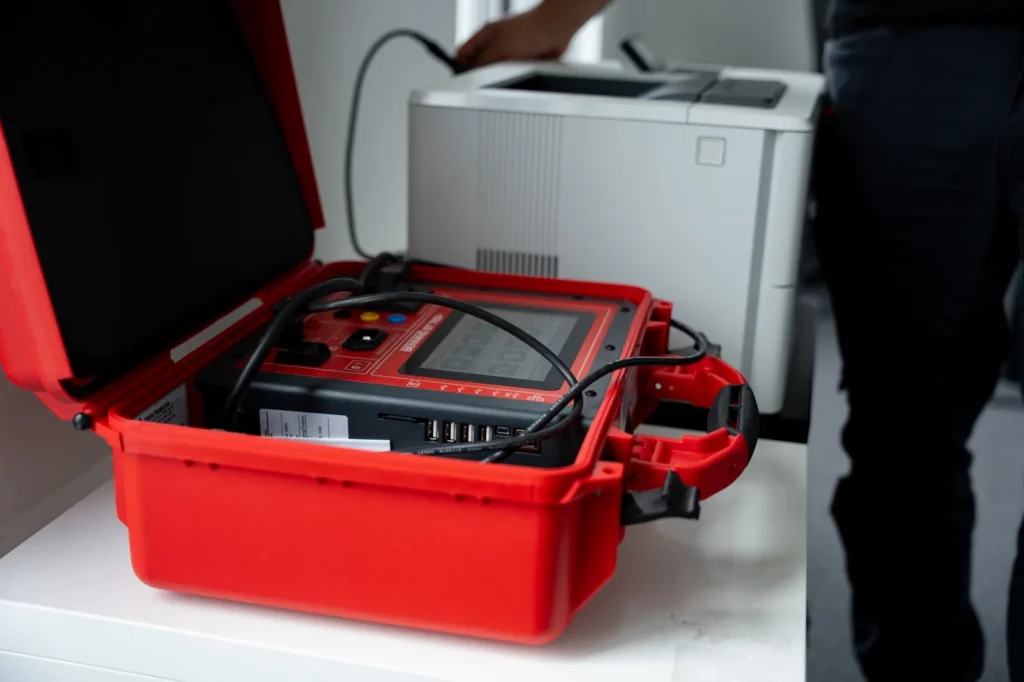 Elektrisches Prüfgerät zur Messung und Dokumentation nach DIN VDE – Elektrotechnik -Level Up